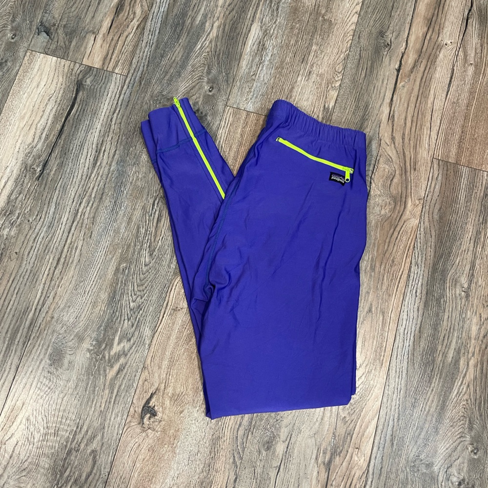PATAGONIA Purple/Lime Zip Ankle
Leggings VINTAGE FROM 80’s